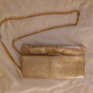 💕 Loeffler Randal Gold Sparkled Clutch/Purse 💕